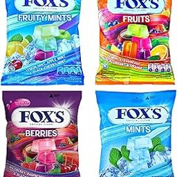 Astonished Retail Fox's Crystal Clear Candy- Mints Candy, Fruits Candy, Berries Candy And Fruity Mints Candy (4 Packs X90G), 360 Gram-image-94