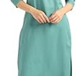 Women's Solid Straight Kurta Set | Hand-Stitched Neck Details with Pintucks | Comfortable Pants with Pockets, Elastic Waist & Drawstring Fit-picture-25