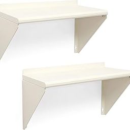 EQUAL Pack of 2 Mild Steel Multipurpose Wall Mount Shelf, Book Shelf for Wall, Wall Mounted Storage Shelf for Kitchen, Bathroom, Bedroom & Office (60x26cm, White)-image-41