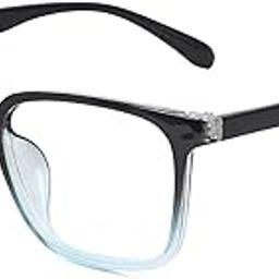 Dervin Blue Light Blocking Glasses Gaming Filter Transparent Square Eyeglasses for Eye Protection Men and Women, Computer/Tablet/Laptop/Mobile/TV, Anti-blue & Anti eyestrain-picture-7