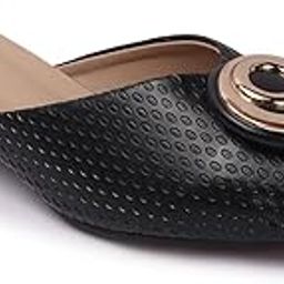 Women Comfortable Block Heel Pointed Toe Strapless Fashion Shoes for Party, Office use, Casual use-24