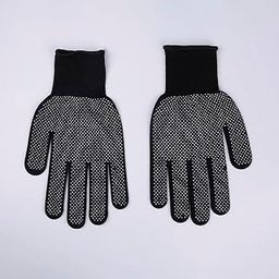 Sports PVC-Dotted Cotton Gloves for Enhanced Grip - Ideal for Cricket, Biking, Outdoor Adventures, and Work (Pair, Black)-image-62