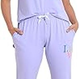 Women Cotton Solid Top & Wide Bottom Nightsuit Set-image-85