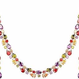 Jewellery Set for Women Swiss Cubic Zirconia 18K Rose Gold Plated Necklace Set for Women and Girls-1