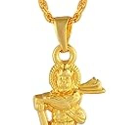 MISSMISTER CREATIONS: Brass 24KT Micron 1 Gram gold Bajrang Bali Balaji pendant chain locket necklace,"रुद्र अवतार बजरंग बली हनुमान पेंडेंट hindu temple jewellery for Men and Boys (MM2904PCRX)-image-49