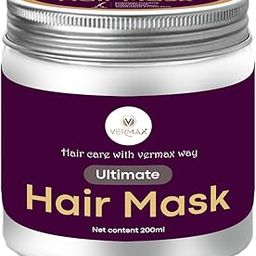Vermax Ultimate Hair Mask for All Hair Types, Deep Nourishment, Anti-Frizz Treatment with Polyquaternium-7, 200ml-image-3