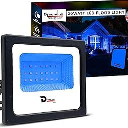 Dreamlux 20W LED Flood Light | IP66 Waterproof Indoor & Outdoor Focus Light for Decoration, Energy-Efficient Halogen Light, Lighting Fixtures for Wall & Home (1, BLUE, 20-Watts)-11