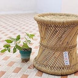 Pushkar Handicraft Natural Cane Bar Stool Mudda for Indoor/Outdoor Furnishings-image-60