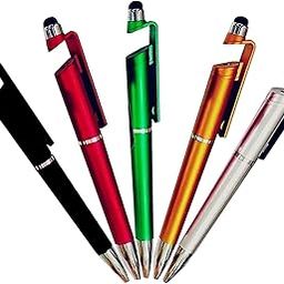 Pack of 5 Universal 3 in 1 Capacitive Screen Stylus Touch Pen with Mobile Stand Holder, Writing Pen (Compatible for Android Touch Screen Smart Phones and Tablets-7
