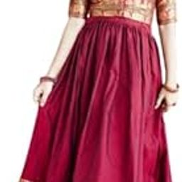 Traditional Anarkali Dress, Royal Blue with Gold Border, Long Sleeves Brocade Blouse-image-4
