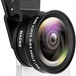 TYROCX 2in1 Mobile Camera Photo Lens; Wide Angle; Macro Lens with Clip Holder for All Smartphones (Black)-image-9