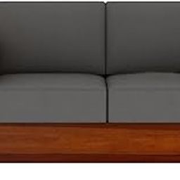 DOKRI Wooden 2 Seater Sofa Set for Living Room | 2 Seater Sofa for Office & Lounge | Two Seater Sofa Sets with Side Drawers Storage for Home | Sheesham Wood, Honey Finish-image-5