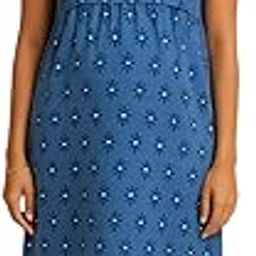 Round Neck Short Sleeves Knitted Luna Bloom Zipless Feeding Gown - Blue-image-38