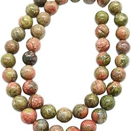 Blue bijoux Natural Stone Unakite Beads Polished Smooth Round Gemstone Beads for Jewelry Making-image-49