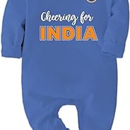 New Born Cricket Baby Clothes Dress Cheering For Team India Jersey Baby Romper Bodysuit for Baby Boy Girl 100% Cotton Full Sleeves 6-12 Months-image-121