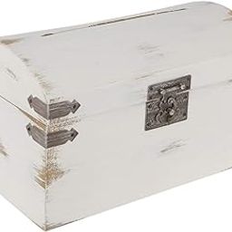 Hobby Lobby Rustic Vintage White Wood Chest Wedding Card Box, 13.25" x 7.375" x 7.75"-55
