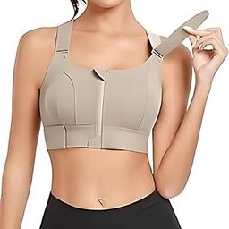 Women’s Nylon Spandex High Impact Front Zip Sports Bra – Longline Criss-Cross Back Crop Top for Gym, Yoga & Workout-picture-44