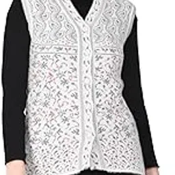 chatanya Women's Winterwear Woollen Sleeveless Cardigan/Sweater (Made of Pure Wool)-picture-48