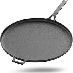 Esspy 28cm/11inch Pre-Seasoned Cast Iron Dosa Tawa | Roti/Chapati Tawa with Long Handle | Iron Tawa Big Size | Cast Iron Cookware | Gas and Induction Compatible | Toxin Free | 10 Years Warranty-6