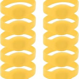 RFID Wristband, RFID Bracelet Access Control Card 13.56Mhz RFID Wristband Silicone Bracelet Waterproof IC Card Silicone Wristband for Swimming Pool Sauna Room Hotel (Yellow)-26