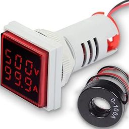 Zenitrain LED AC Current Voltage Frequency Signal Light 60-500V 0-100A AC Digital Ammeter Voltmeter Backlight Display Voltage Detector Current Tester Gauge-image-41