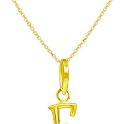 Swarnavarsham BIS Hallmarked 916 Alphabet Pendant for Men & Women 1 Gm-image-75