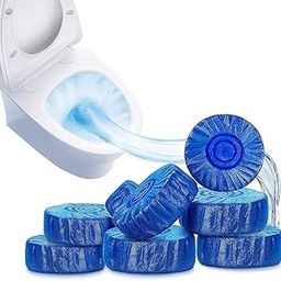 Toilet Bowl Cleaner Tablets - Powerful Toilet Cleaning Tablets for Tank and Bowl - Removes Stains, Odors & Limescale - Blue Fresh Scent (20 PCS)-image-99