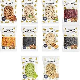 Nutraj Dry Fruits Combo with Pistachios, Almond,Cashew, Black and Golden Raisins, Anjeer, Walnut Kernel, Dried Apricot, Prunes, Cranberries (100 g Each, 1000 g)- Pack of 10-image-4