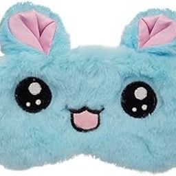 Jenna™ Cute Fur Sleeping Eye Shade Mask Cover for Insomnia, Meditation, Puffy Eyes and Dark Circles Kitty Blue-31