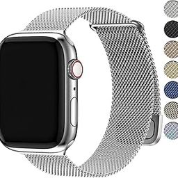 Fullmosa Compatible with Apple Watch Straps 42mm(Series 10) 41mm 40mm 38mm Women Men,Milanese Loop Replacement iWatch Strap Series 9 8 7 6 5 4 3 2 1 SE SE2,Silver [Watch and Case NOT Included]-20