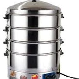MAZORIA Big Size 40 Cm Electric Stainless Steel 4 Tier Steamer Set with Lid, Pasta Steamer, Vegetable Steamer, Momo Steamer, Rice Steamer-13