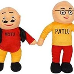 Cute Plush Toys Motu patlu - 37 cm (Red, Yellow)-image-28
