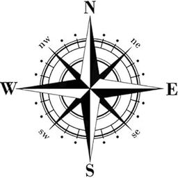 ARWY Vinyl Compass Wall Car Bike Reusable Self-Adhesive Sticker , 0.11 X 7.67 X 7.67 Inches, Black-23