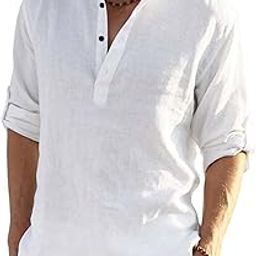 Men's Cotton Blend Casual Kurta Shirt, Regular fit Full Sleeve Short Straight Kurta Shirt for Men-image-29