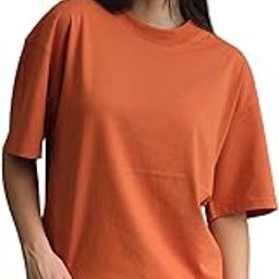 Solid Rusty Orange Soft Jersey Tshirt Women-image-27
