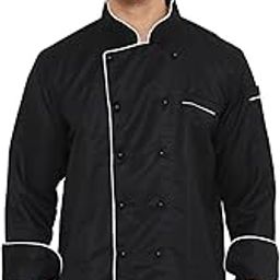 Associated Uniforms Full sleeve Chef Coat (Chef Jacket - Smart Fit) (XL-42, BLACK)-image-10