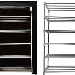 DEMARK TURBOMAX 5 Layer Book Storage Organizer for Study Room & Library | Multipurpose Metal Storage Organizer with Cover Adjustable for Home, Outdoor-1