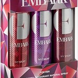 EMBARK Pack Of 3 Perfumed Deodorant Spray For Women (MY STORY, MY DREAM & MY STORY) - 150ml each | Gift Set Pack-image-64
