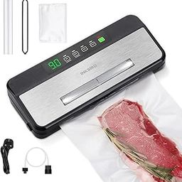 INKBIRD INK-VS03 Food Vacuum Sealer Machine Sealing Time Display 80KPA Strong Suction Automatic Vacuum Sealer with Starter Kit for Food Storage and Sous Vide UK Plug-picture-8