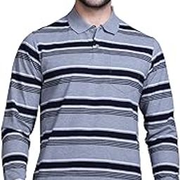 Full Sleeve Polo T-Shirt for Men with Pocket || Stripe Collar T-Shirt for Men-image-72