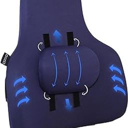 Happy Elbows Adjustable Back Support Cushion for Office Chair & Car Seat | Ergonomic Lumbar Support Pillow for Back Pain Relief | Car Backrest, Chair Back Cushion for Driving & Work (Blue)-image-47
