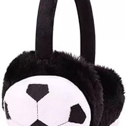 Kids Winter Earmuffs Football Design Winproof Ear Cover for Boys Girls Woolen Plush Casual Sport Ear Warmer Men & Women (Freesize)-image-95