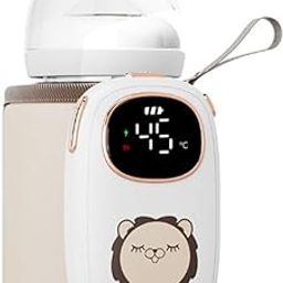 Portable Bottle Warmer, Baby Bottle Warmer 6 Gears Temperature Adjustable Bottle Warmer, Powered Temperature Display, Nightlight, Fast Bottle Warmer, USB Warmer Bottle Suitable for Travel, Home-image-74