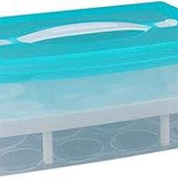 Glive's Fridge Egg Storage Box Tray Egg Holder Container Egg Storage Basket for Refrigerator and Kitchen (Two Layer 24 Grid)-picture-0