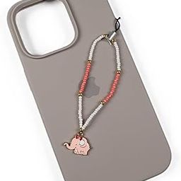 Phone Charm With Peach Seed Bead-3