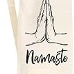 95miles garments Yoga Mat Bag Cotton Carry Bag Zip Pocket Drawstring and Strap for Women Men Printed Quote Stylish Yoga Mat Cover (Namaste)-image-77