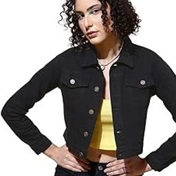Black Embroidered Back Denim Jacket-image-17