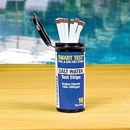 Poolmaster (22210 (10 Count) Salt Swimming Pool and Spa Water Chemistry Testing Strips, White-image-120