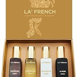 La French Oud Unisex Perfume Gift Set 4 x 20ml for Men & Women | with Adventure, Romance, Al Hisan, Oud Woody | Eau De Perfume-10