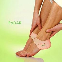 PADAR Half Heel Socks Anti Crack Silicon Gel Heel And Foot Protector Moisturizing Socks For Foot Care, Pain Relief And Heel Cracks Free Size For Men And Women-Free Size (1 Pair),Cream-image-22